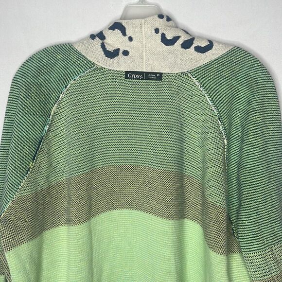 Gypsy05 Fringe Trim Multi Color Shawl Cardigan. Size XS. - Picture 13 of 14